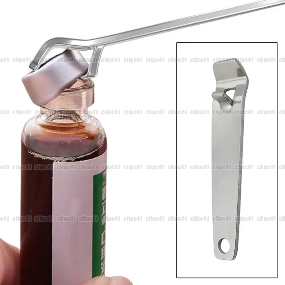 Bottle Opener Keyring - 1Pc ステンレス鋼経口液体バイアルオープナーナースドクター医療ツールポータブルアンプルボトルオープナー缶切りキーチェーン