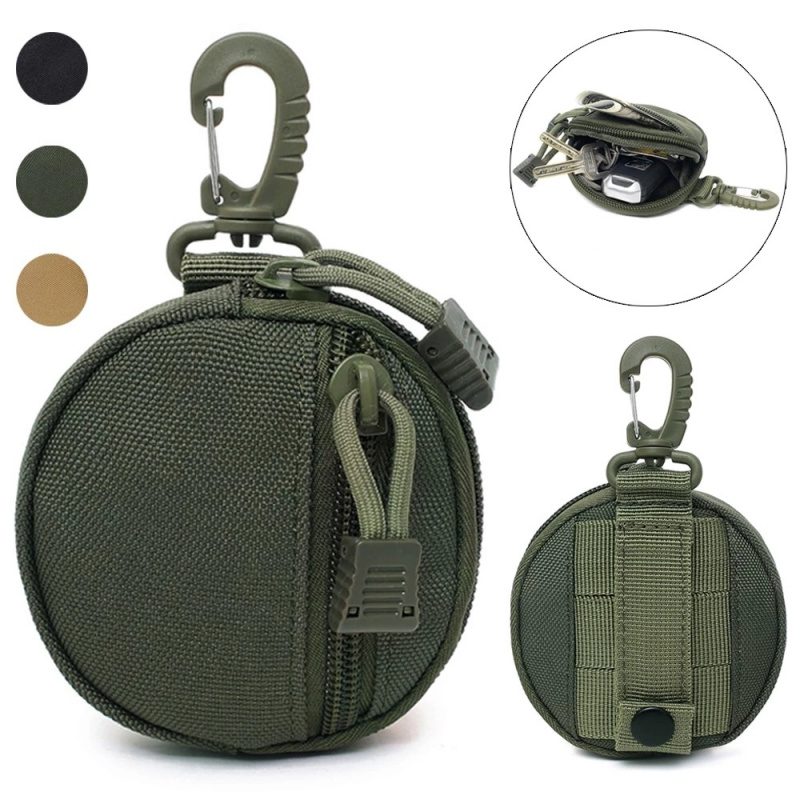 Edc Carry Pouch - 多機能アウトドアウエストバッグ、タクティカルナイロンミニキーチェーンバッグ（バックル付き）、ハイキング、キャンプ、旅行用EDCキーポーチ