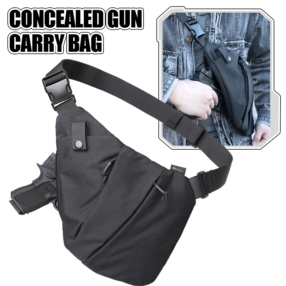 Edc Pistol Carry Bag - 隠し戦術ピストルバッグ,メンズクロスボディバッグ,ピストルケース,盗難防止EDCバッグ