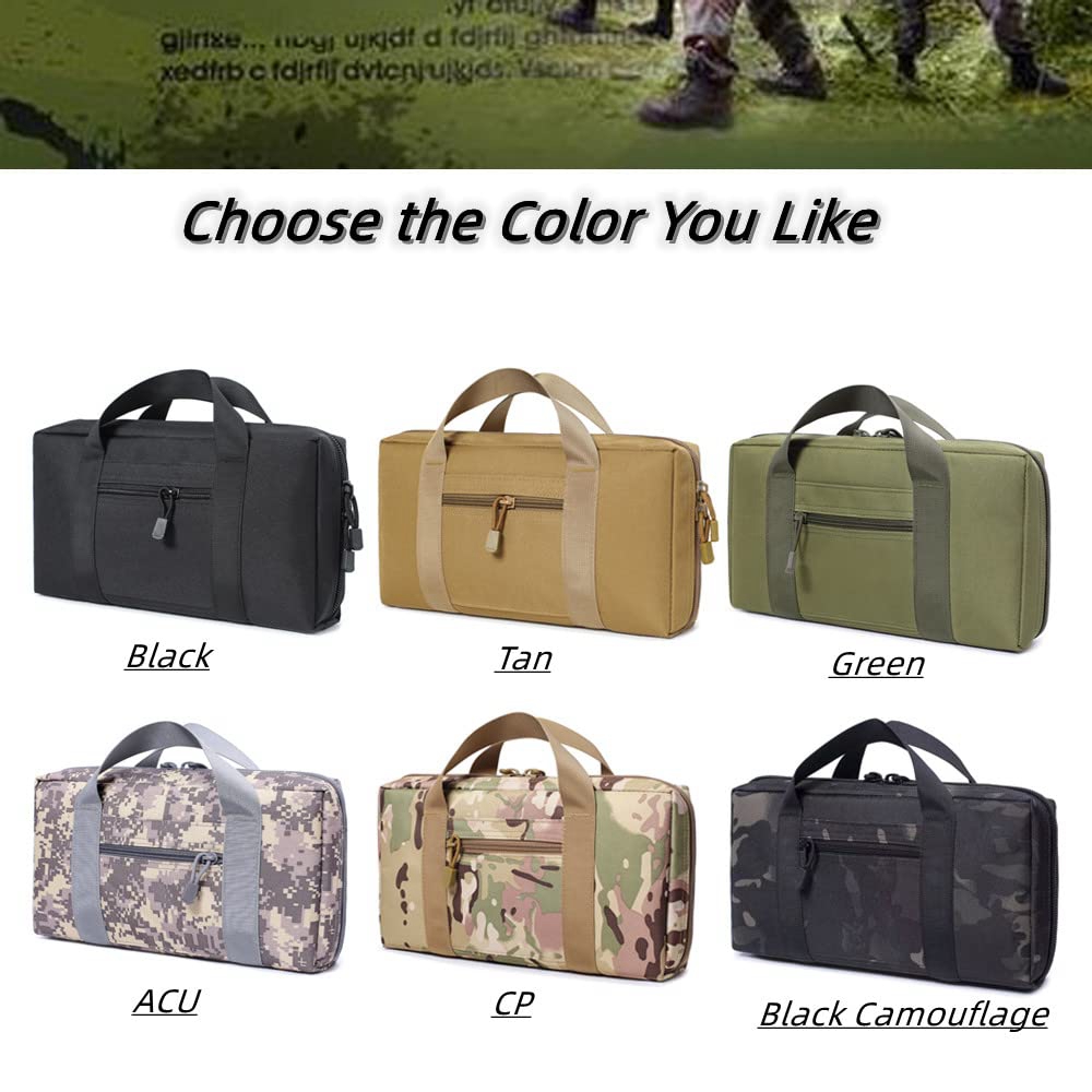 Edc Pistol Carry Bag - 戦術的なピストルレンジバッグガンケース、ハンドガンと持ち運び用、ポータブルソフトピストルケース、ハンドガンホルスター、EDCハンティングツールポーチ