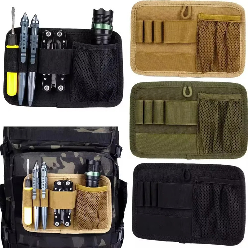 Edc Carry Pouch - モジュール式フックループパネルEDCオーガナイザー - バックパック、ベスト、ハンティングアクセサリー、ユーティリティツール、機器用の内部分離ポーチ