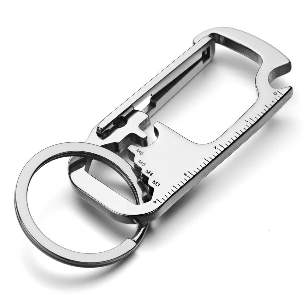 Bottle Opener Keyring - キーホルダー,ステンレス鋼,多機能,キーチェーンk421