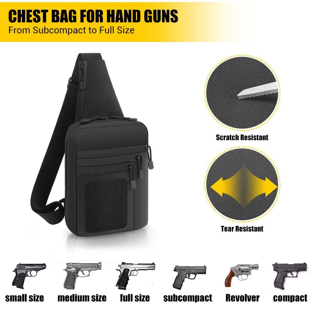 戦術的なピストルガンバッグ隠しキャリーガンホルスターハンドガ - Edc Pistol Carry Bag のレビューと価格