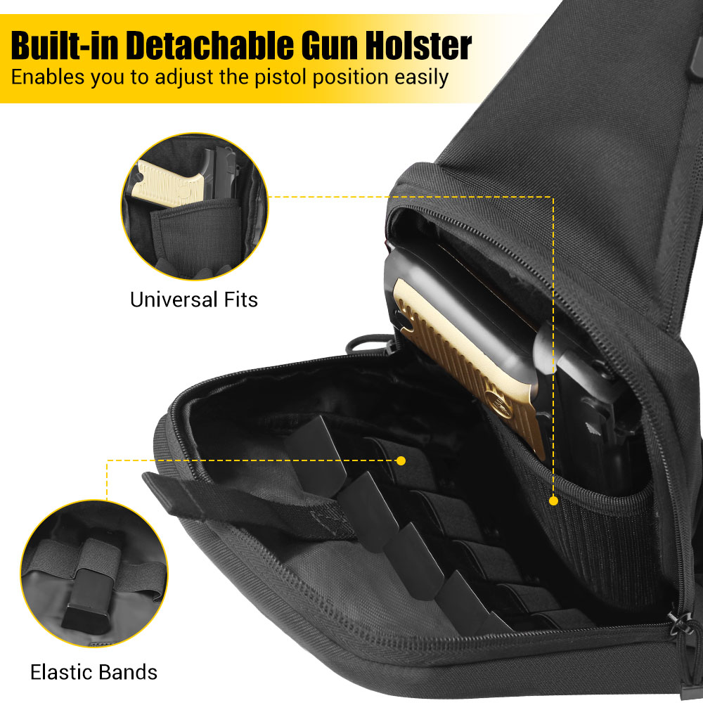 戦術的なピストルガンバッグ隠しキャリーガンホルスターハンドガ - Edc Pistol Carry Bag のレビューと価格