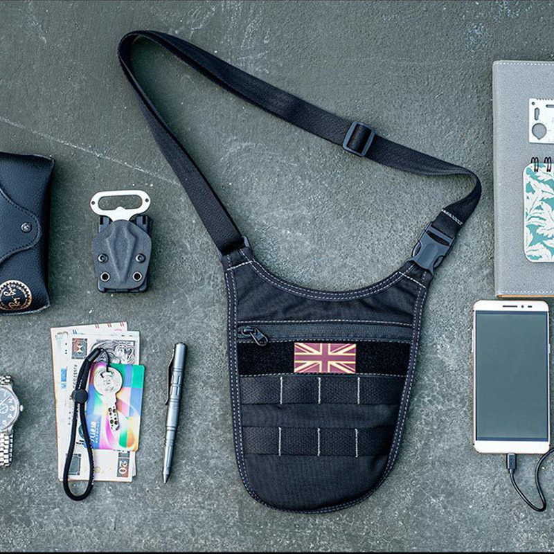 脇の下の戦術的なショルダーバッグ財布エージェント男性隠しモー - Edc Concealed Carry のレビューと価格