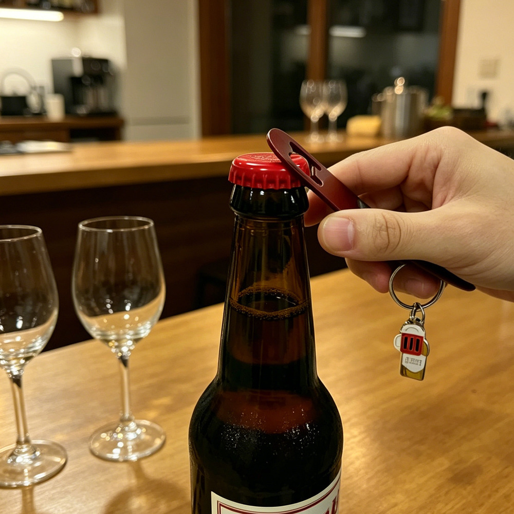 パーソナライズされたステンレス鋼ボトルオープナーキーホルダー - Bottle Opener Keyring のレビューと価格