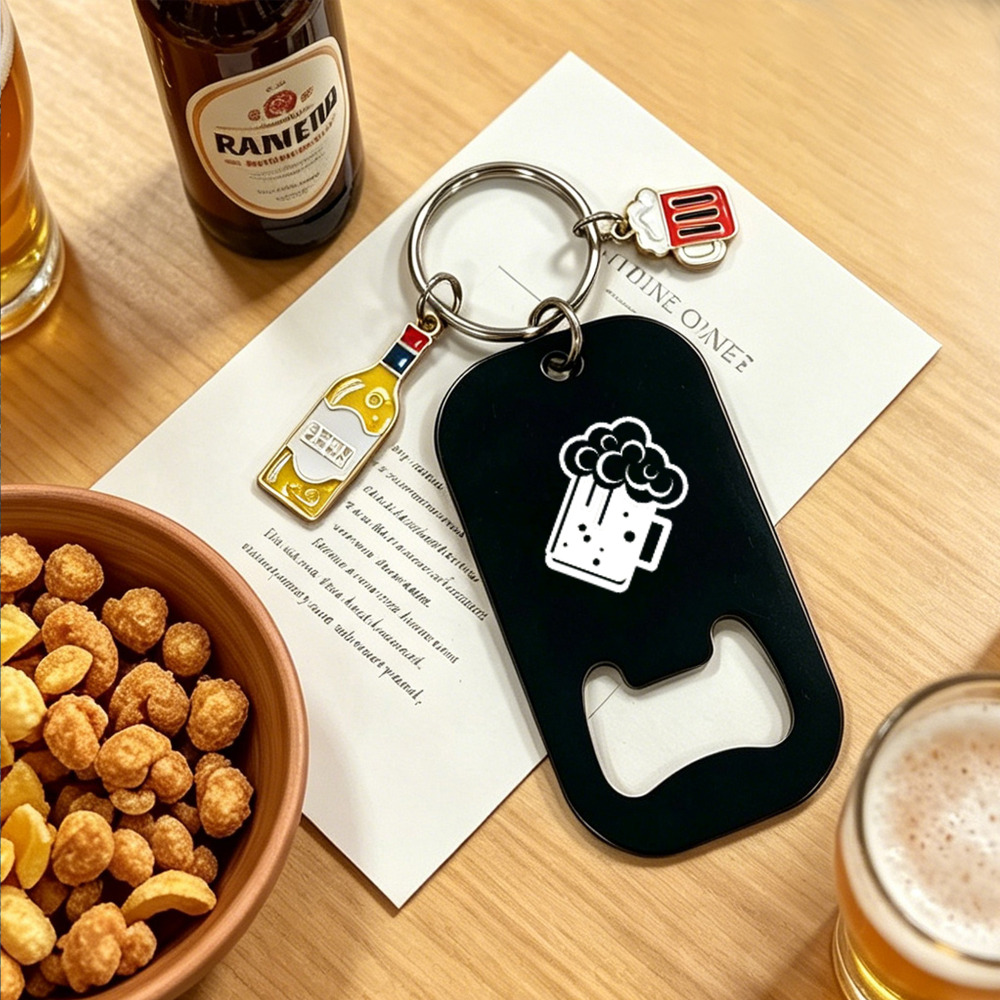パーソナライズされたステンレス鋼ボトルオープナーキーホルダー - Bottle Opener Keyring のレビューと価格