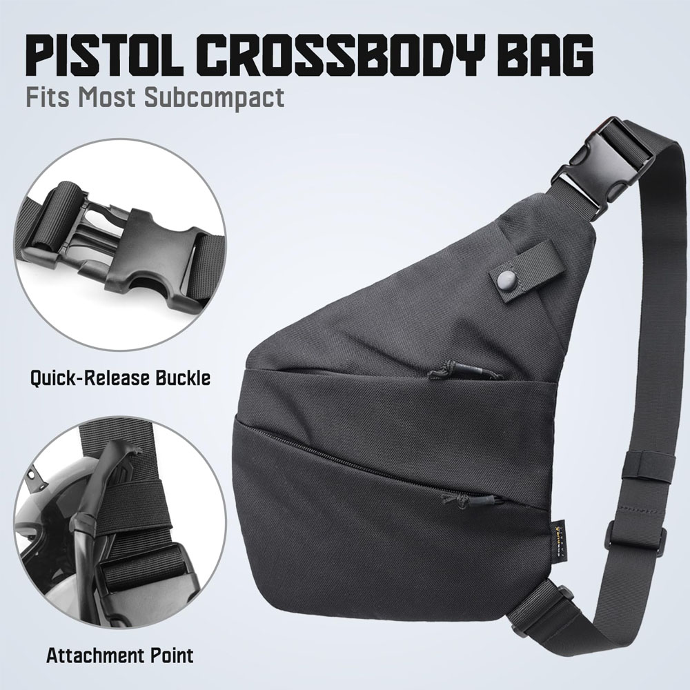 隠し戦術ピストルバッグ,メンズクロスボディバッグ,ピストルケ - Edc Pistol Carry Bag のレビューと価格