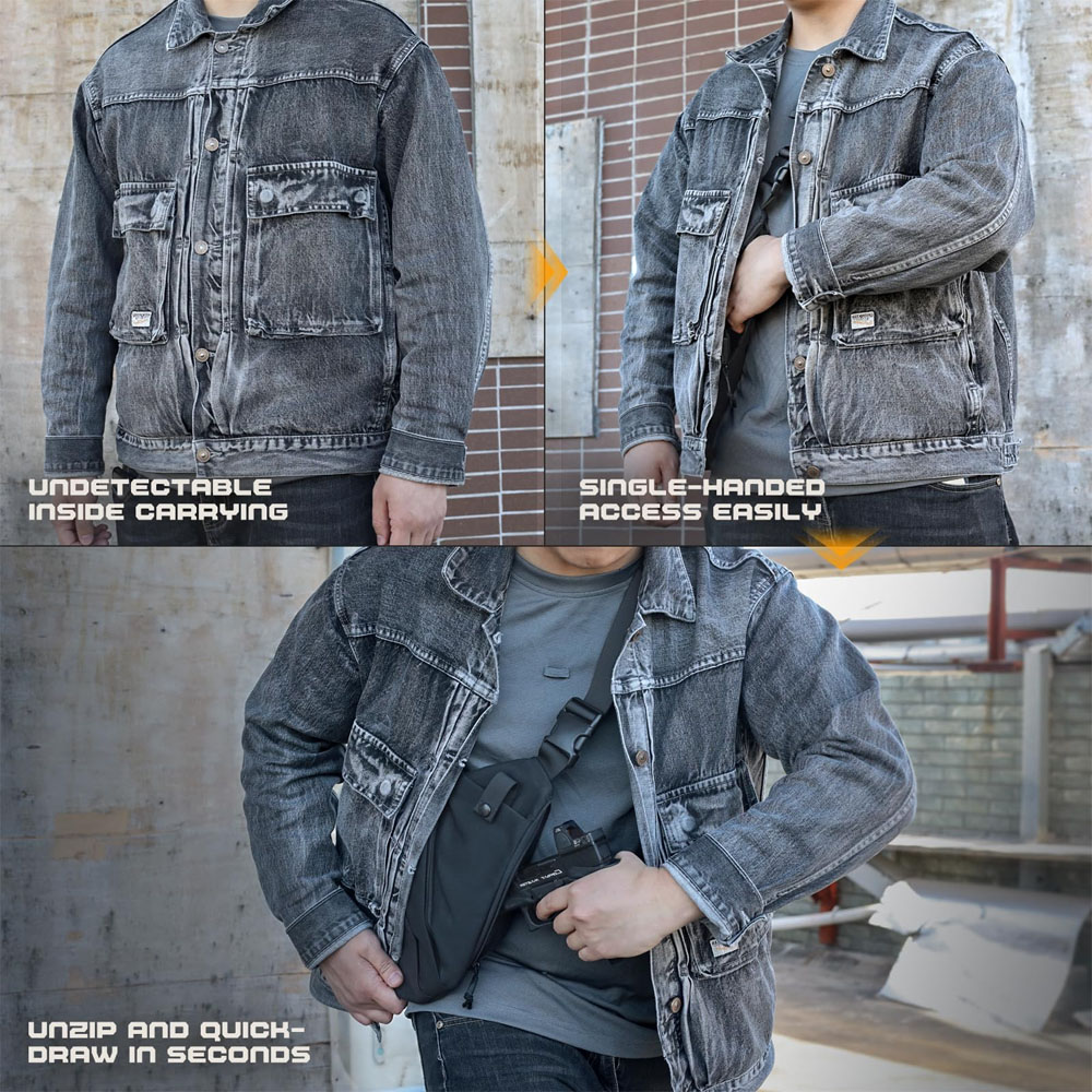 隠し戦術ピストルバッグ,メンズクロスボディバッグ,ピストルケ - Edc Pistol Carry Bag のレビューと価格
