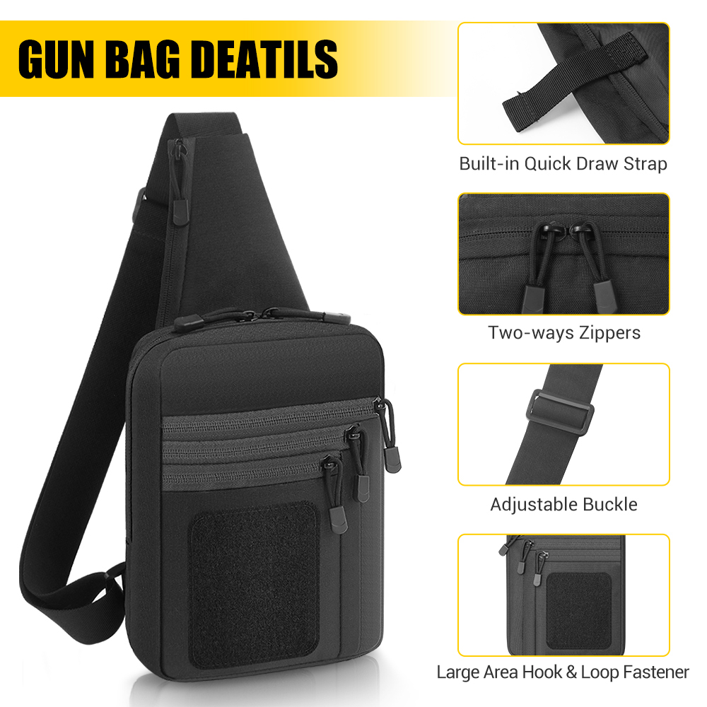 戦術ピストルガンバッグ隠しキャリーガンホルスターハンドガン収 - Edc Pistol Carry Bag のレビューと価格
