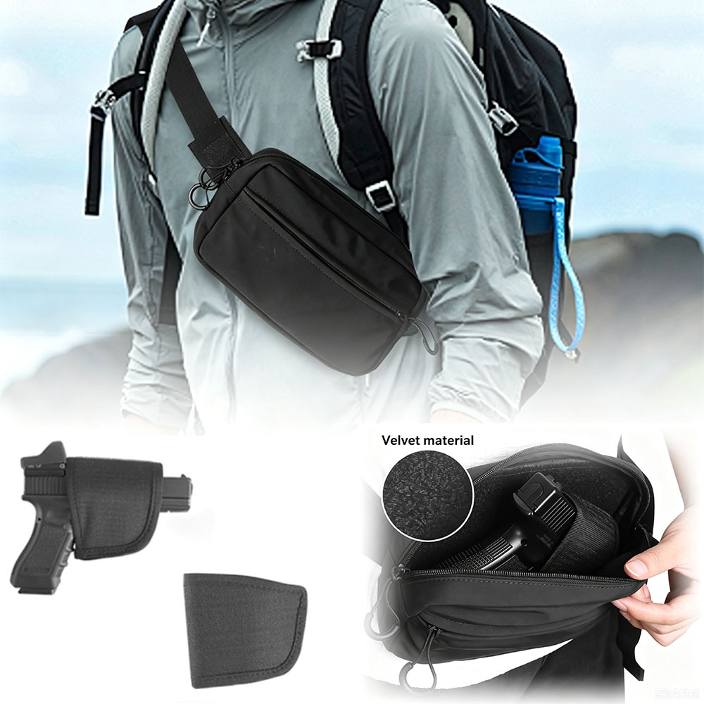 隠しキャリーウエストバッグ戦術的なファニーパックホルスターピ - Edc Pistol Carry Bag のレビューと価格