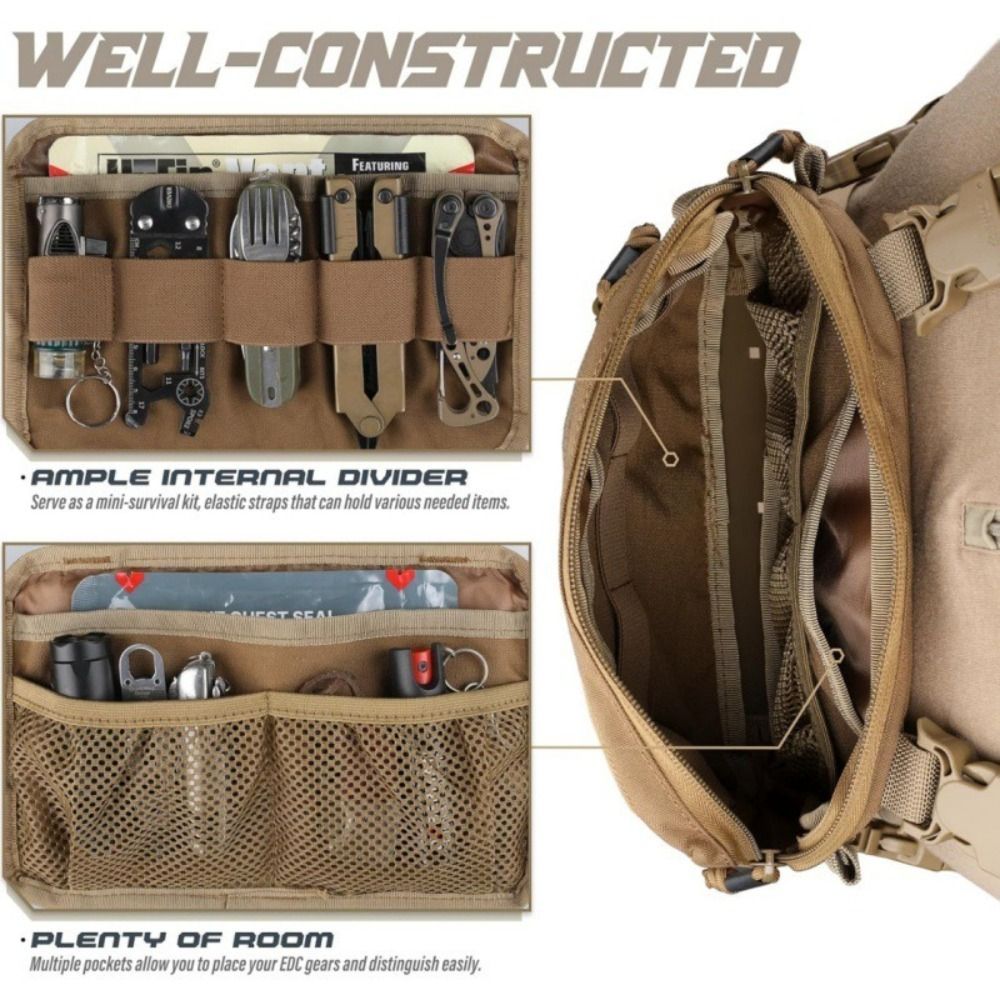 ファッション 1000D ナイロン男性チェストバッグ反射スト - Edc Deep Carry のレビューと価格