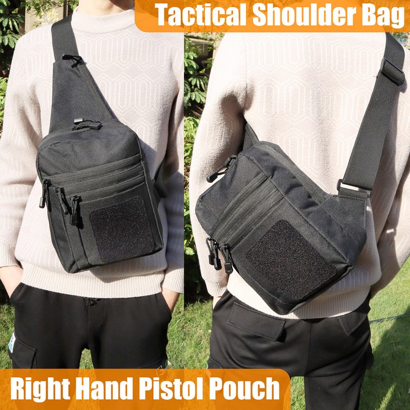 新しい戦術的なチェストバッグピストルホルスター隠し銃キャリー - Edc Pistol Carry Bag のレビューと価格