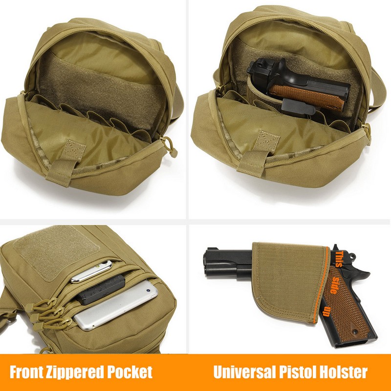 新しい戦術的なチェストバッグピストルホルスター隠し銃キャリー - Edc Pistol Carry Bag のレビューと価格