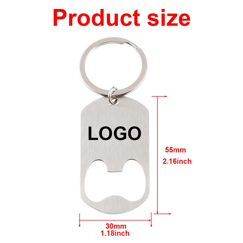 カスタム会社ロゴステンレス鋼キーホルダーパーソナライズ栓抜き - Bottle Opener Keyring のレビューと価格