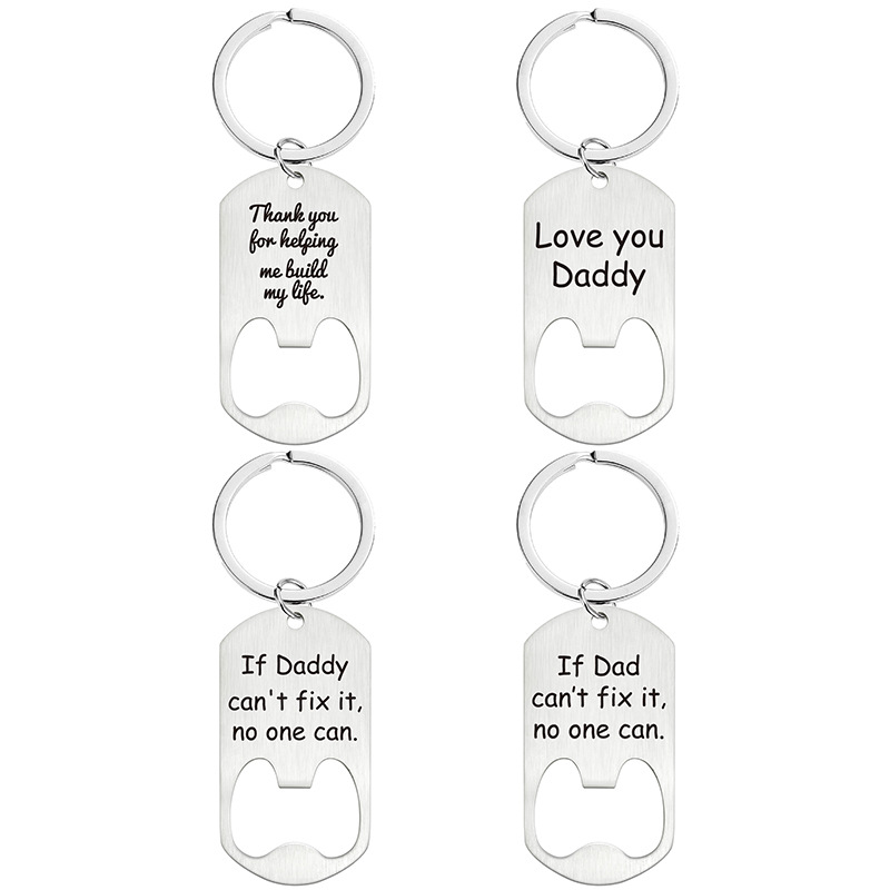 パーソナライズされたレーザー刻印ステンレス鋼,ソーダビールオ - Bottle Opener Keyring のレビューと価格
