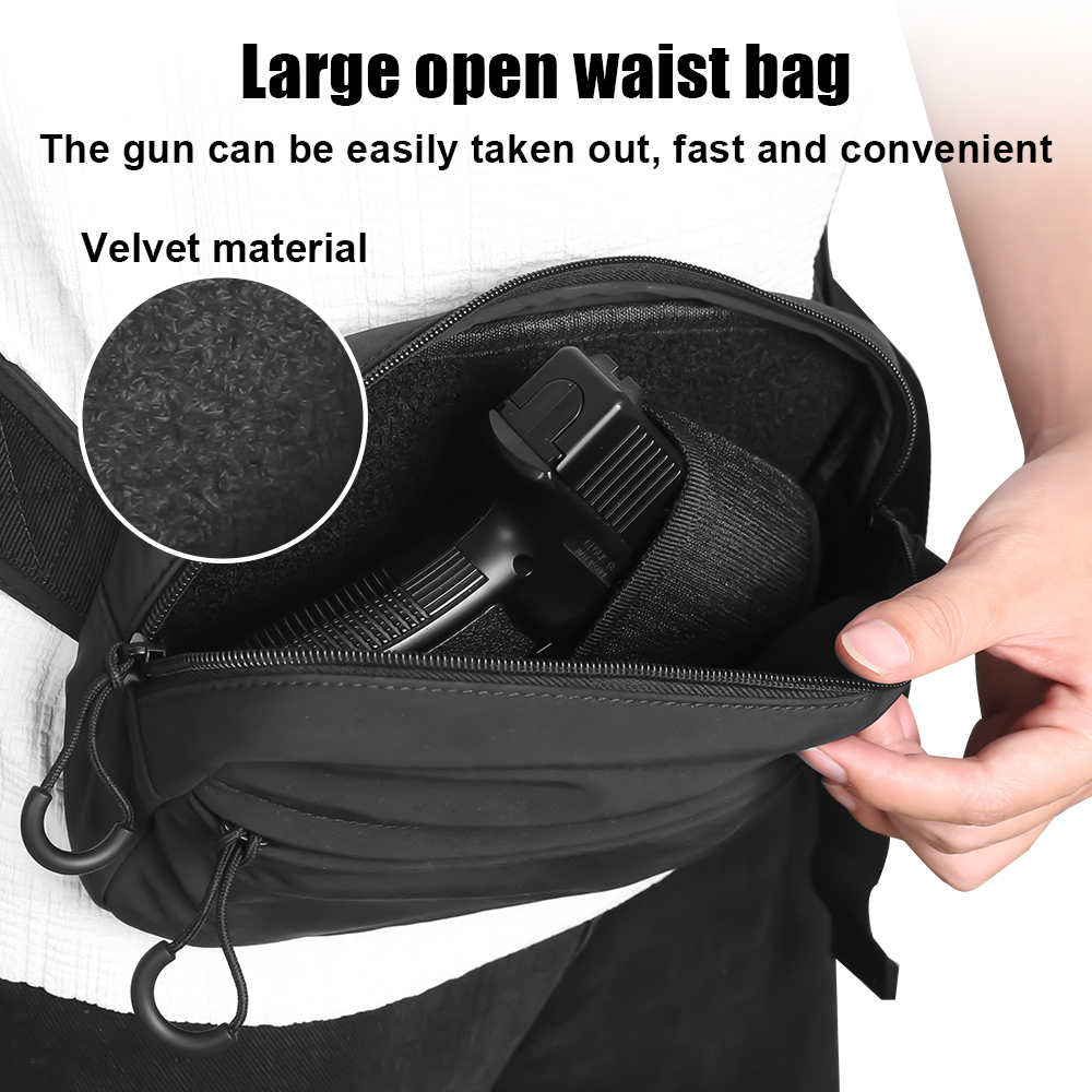 タクティカルクロスボディバッグ ピストルウエストパック 隠し - Edc Pistol Carry Bag のレビューと価格