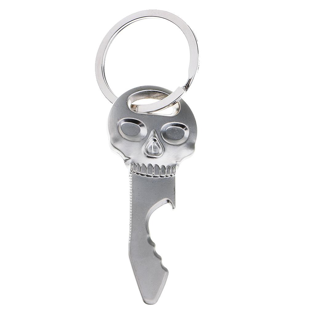 メタルキーリングパンクスカルキーホルダーボトルオープナーバッ - Bottle Opener Keyring のレビューと価格