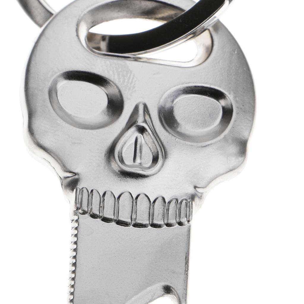 メタルキーリングパンクスカルキーホルダーボトルオープナーバッ - Bottle Opener Keyring のレビューと価格