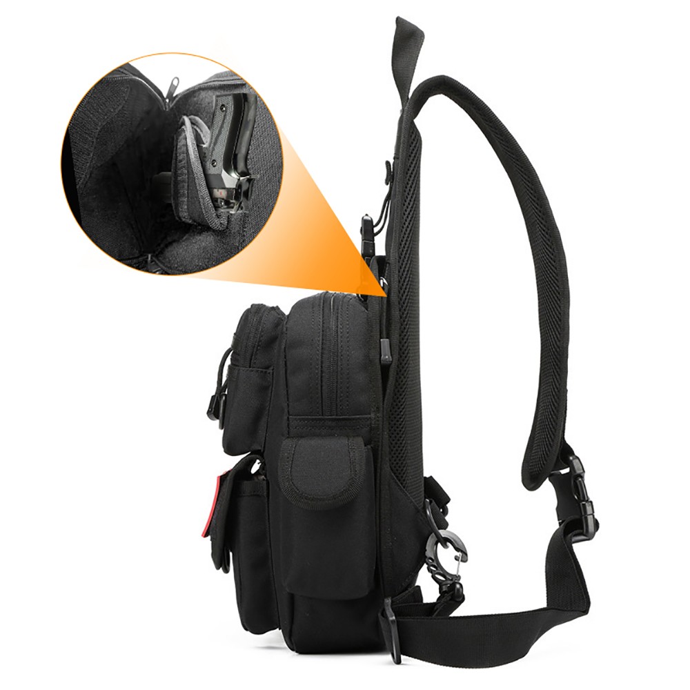 戦術ピストルバッグ隠しキャリーガンバッグクロスボディスリング - Edc Pistol Carry Bag のレビューと価格