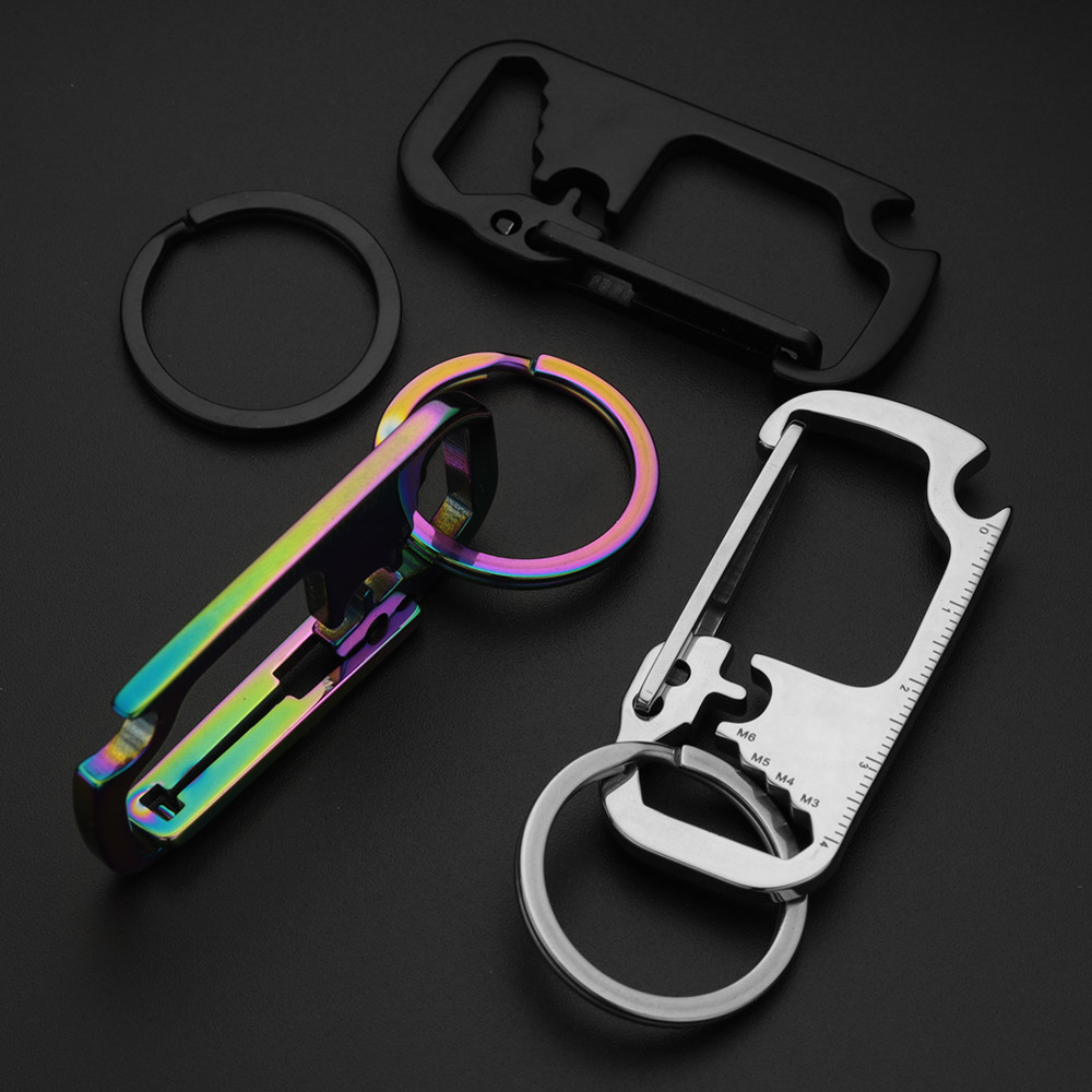 キーホルダー,ステンレス鋼,多機能,キーチェーンk421 - Bottle Opener Keyring のレビューと価格